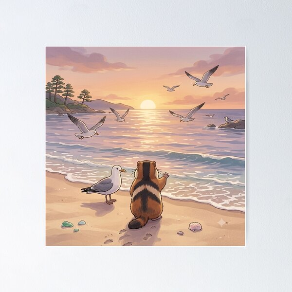 Item preview, Little Moku playing with shorebirds designed and sold by robertsaulter.