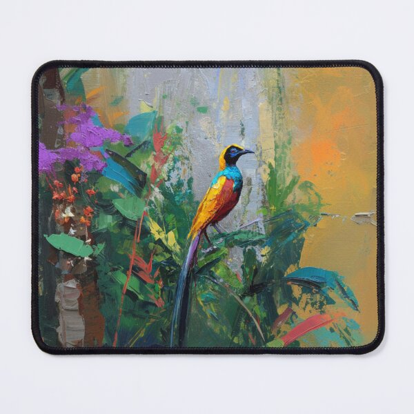 Item preview, A vibrant Bird of Paradise dancing in jungle light, Birds in Motion designed and sold by CDC40.
