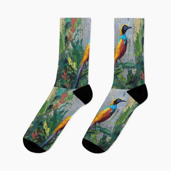 Item preview, A vibrant Bird of Paradise dancing in jungle light, Birds in Motion designed and sold by CDC40.