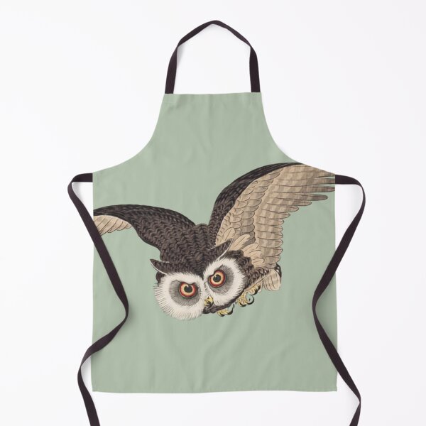 Item preview, Japanese Animal Art - Owl - Modern Ukiyo-e - Japandi, Sage Green designed and sold by Black Swallow.