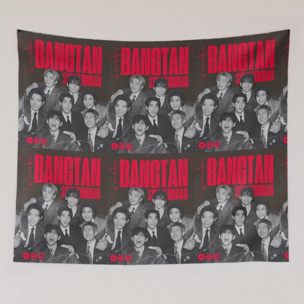 Item preview, bts is back bangtan red black retro aesthetic designed and sold by gibbianne.