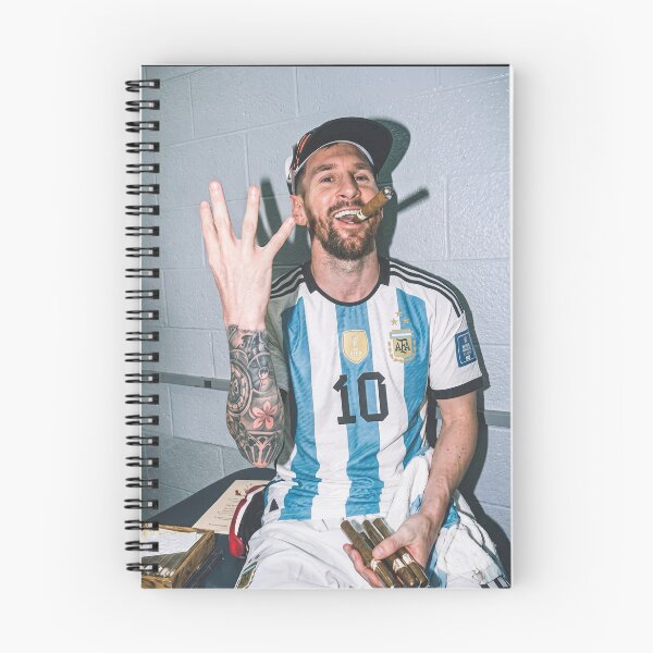 Item preview, Lionel Messi Argentina Celebration Messi 10 Cigar Photo Soccer Champion Fan  designed and sold by Vectraxos.