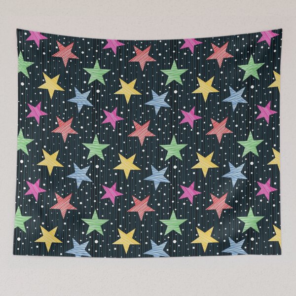 Item preview, Whimsical Multi Color Stars and Polka Dot Pattern designed and sold by mrhighsky.