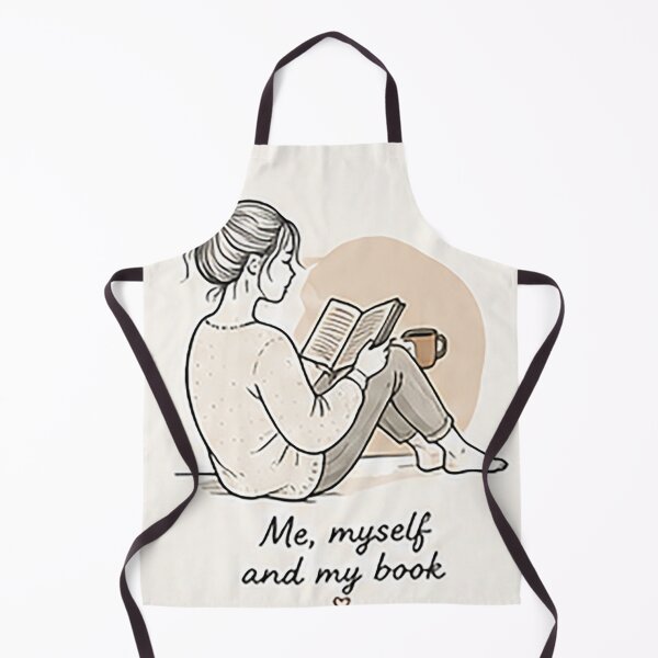 Item preview, Me, Myself and My Book | Cozy Reader Line Art designed and sold by Sara-Ai.