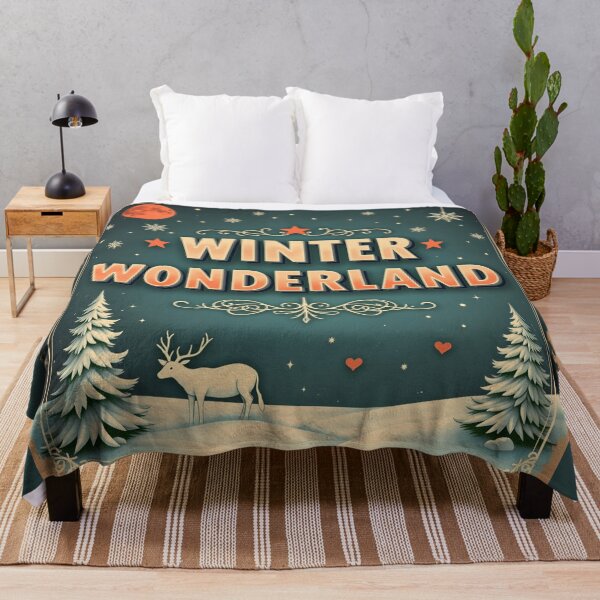 Item preview, Christmas Winter Wonderland With Reindeer And Snow designed and sold by GaffaDesigns.