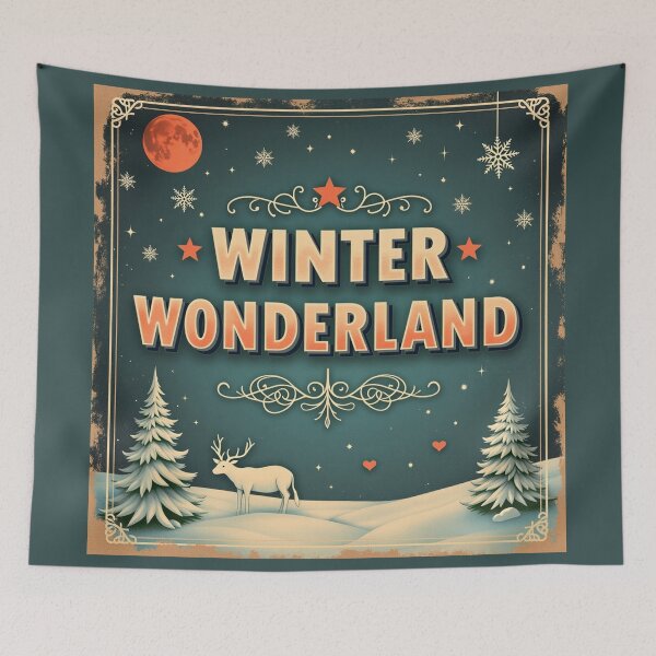 Item preview, Christmas Winter Wonderland With Reindeer And Snow designed and sold by GaffaDesigns.