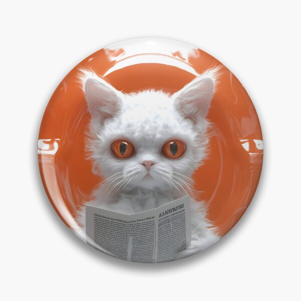 Item preview, Devon rex cat newspaper toilet orange restroom surreal humor designed and sold by earlobejerk.