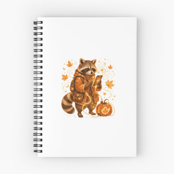 Item preview, Tech Raccoon Looking At Smartphone Steampunk Cyber Fall designed and sold by AQUILAKREO.