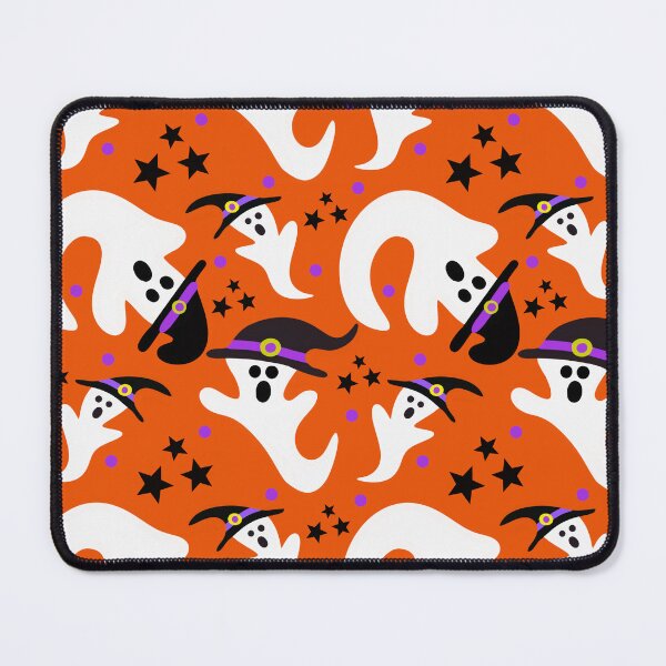 Item preview, Halloween Ghosts Witch Hats Orange Spooky Pattern designed and sold by CI Creative Design LLC.
