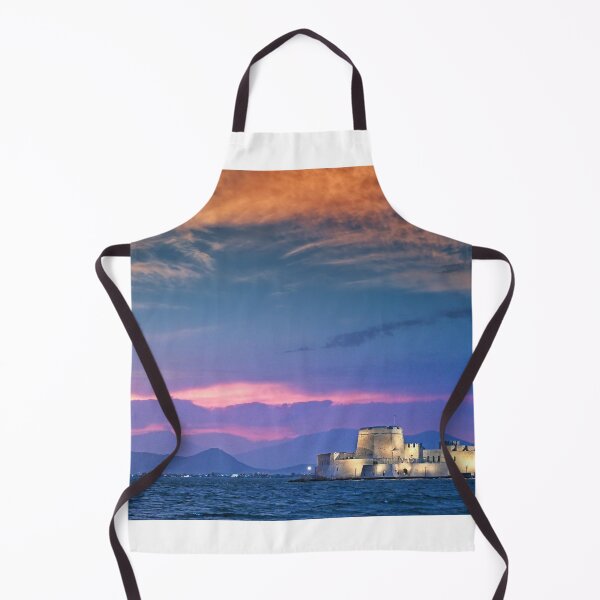 Item preview, Dramatic sunset over the castle Bourtzi in Nafplio, Peloponnese, Greece designed and sold by goceris.