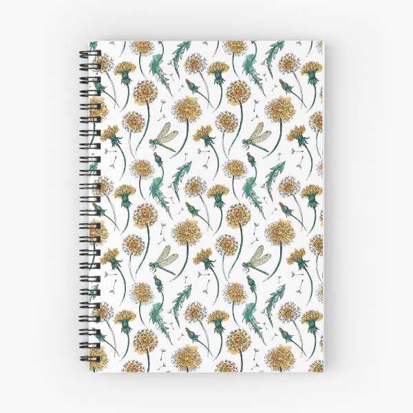 Item preview, Watercolor Dandelion Dragonfly Seamless Pattern designed and sold by NuvoraNest.