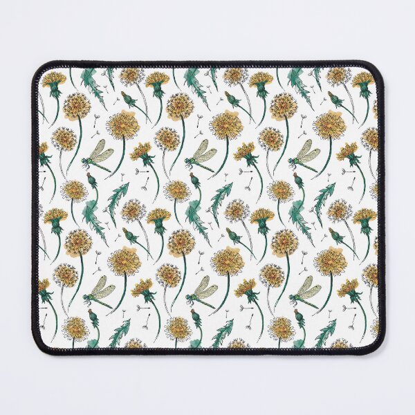 Item preview, Watercolor Dandelion Dragonfly Seamless Pattern designed and sold by NuvoraNest.
