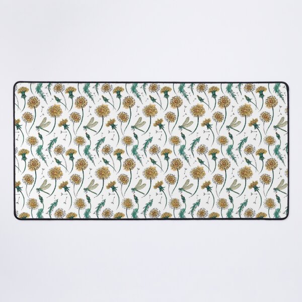 Item preview, Watercolor Dandelion Dragonfly Seamless Pattern designed and sold by NuvoraNest.