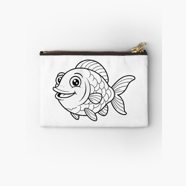 Item preview, Cute Happy Fish Cartoon Illustration designed and sold by ArtPer-design.
