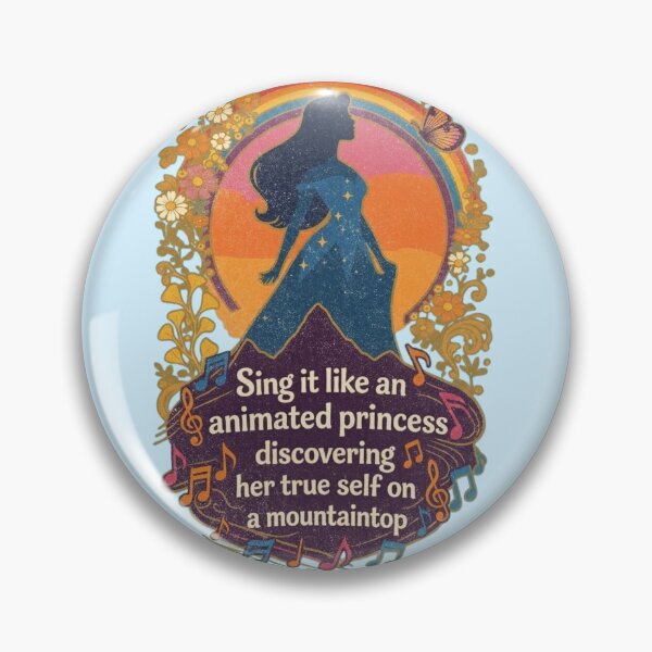 Item preview, Retro Animated Princess Mountain Quote designed and sold by Reverie & Roses.