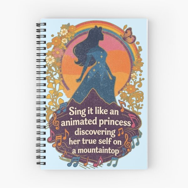 Item preview, Retro Animated Princess Mountain Quote designed and sold by Reverie & Roses.