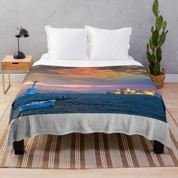 Item preview, Dramatic sunset over the castle Bourtzi in Nafplio, Greece  designed and sold by goceris.