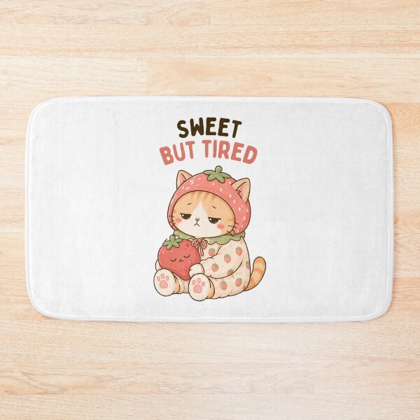 Item preview, Sweet but Tired Cat | Cute Kawaii Aesthetic | Sleepy Cozy Mood Design designed and sold by The Mood Index.