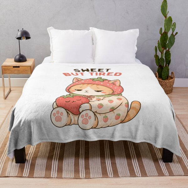 Item preview, Sweet but Tired Cat | Cute Kawaii Aesthetic | Sleepy Cozy Mood Design designed and sold by The Mood Index.