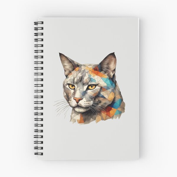 Item preview, Geometric Cat Portrait - Modern Pet Art designed and sold by Tklezardesigns.