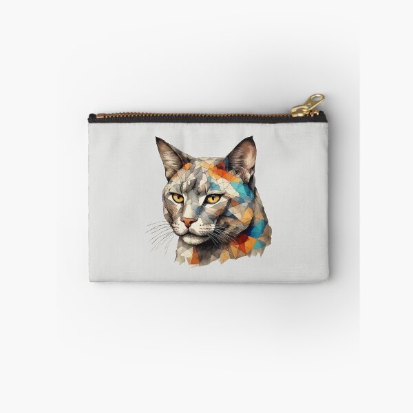 Item preview, Geometric Cat Portrait - Modern Pet Art designed and sold by Tklezardesigns.