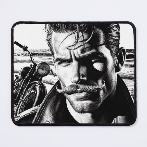 Item preview, Gay Leather Biker Dream - Ginger Beach California Gay Art Series designed and sold by ItsAKinkThing.