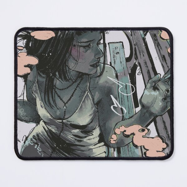 Item preview, Edgy Alt Girl Pink Smoke Grunge Comic Art designed and sold by LaureBouchard.