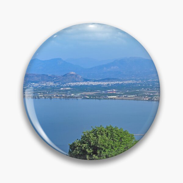 Item preview, Bourtzi Venetian water fortress in Nafplio,view fromt the Palamidi castle, Greece designed and sold by goceris.