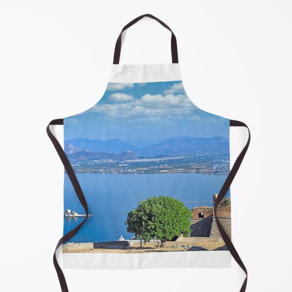 Item preview, Bourtzi Venetian water fortress in Nafplio,view fromt the Palamidi castle, Greece designed and sold by goceris.