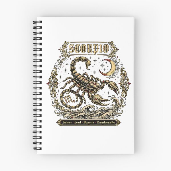 Item preview, Scorpio Intense Loyal Magnetic Transformative Vintage Art designed and sold by Zodiac Celestial Art.