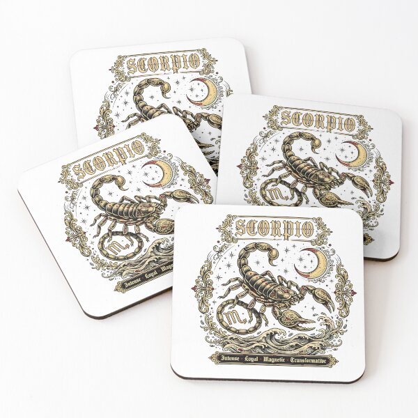 Item preview, Scorpio Intense Loyal Magnetic Transformative Vintage Art designed and sold by Zodiac Celestial Art.