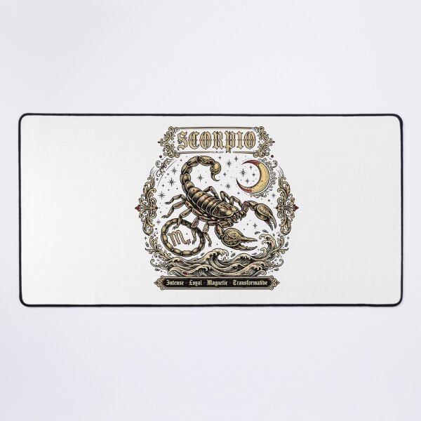 Item preview, Scorpio Intense Loyal Magnetic Transformative Vintage Art designed and sold by Zodiac Celestial Art.
