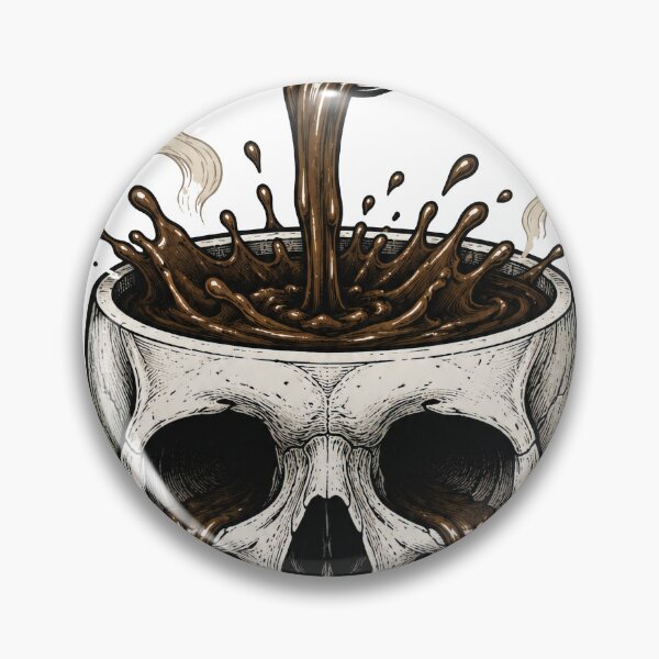Item preview, Skull Overflowing with Coffee designed and sold by AIEverything.