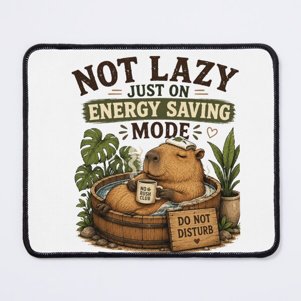 Item preview, Not Lazy, Just on Energy Saving Mode – Cute Funny Capybara Retro T-Shirt | Animal Lover Gift designed and sold by Eljonas77.