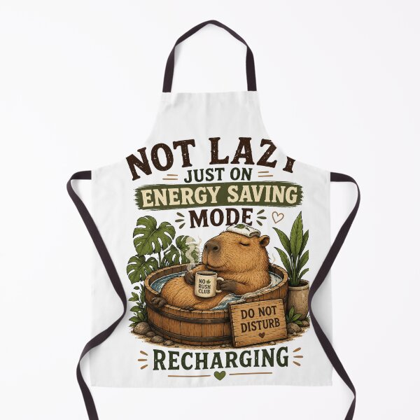 Item preview, Not Lazy, Just on Energy Saving Mode – Cute Funny Capybara Retro T-Shirt | Animal Lover Gift designed and sold by Eljonas77.