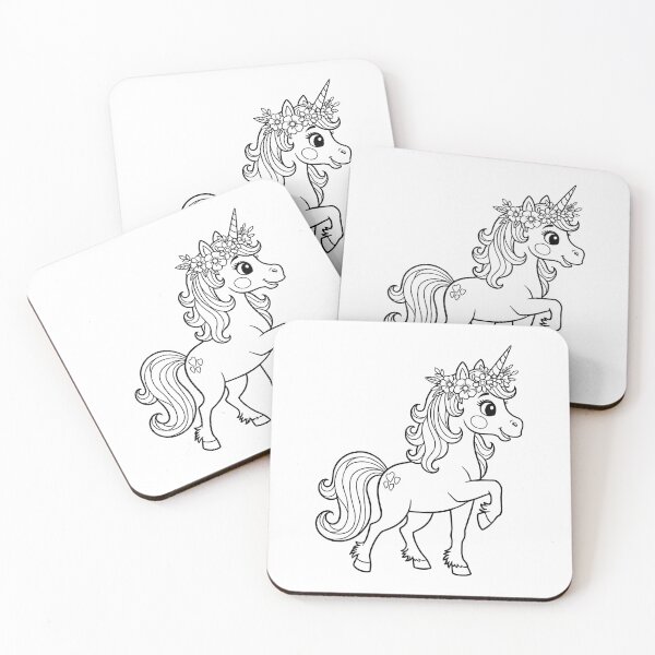 Item preview, Cute Floral Unicorn Cartoon designed and sold by ArtPer-design.
