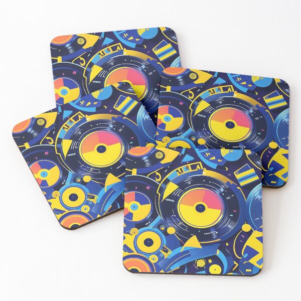 Item preview, Retro Vinyl Record Seamless Pattern House Music Rave  designed and sold by  ZenRave Designs.