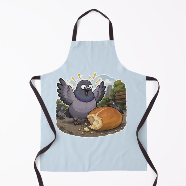 Item preview, Lucky Pigeon Found Giant Bread Funny Bird Sticker Cute Urban Meme designed and sold by SimplePoDesign.