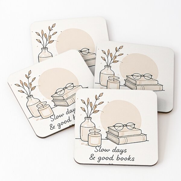 Item preview, Slow Days & Good Books | Cozy Reading Lifestyle Art designed and sold by Sara-Ai.