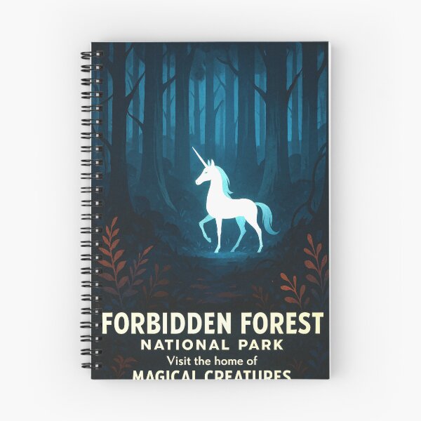 Item preview, Forbidden Forest National Park Poster | Mythical Creatures Art Print | Enchanted Landscape Wall Art designed and sold by codeslinger.
