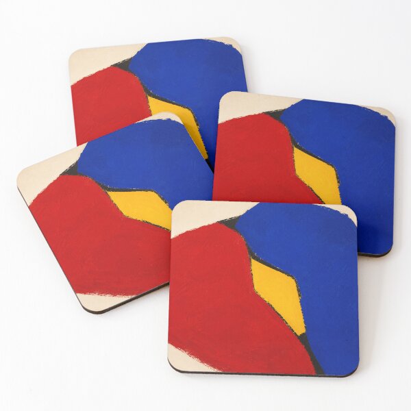 Item preview, Modern Abstract Painting Red Blue Yellow Geometric Art designed and sold by Moodzu.