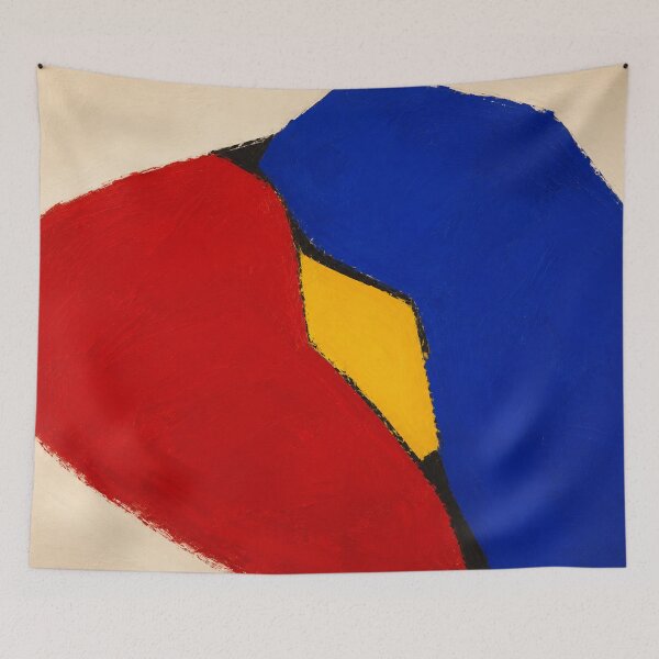 Item preview, Modern Abstract Painting Red Blue Yellow Geometric Art designed and sold by Moodzu.