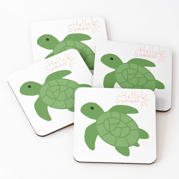 Item preview, Cute Turtle Hello Summer Illustration designed and sold by BigDigital.