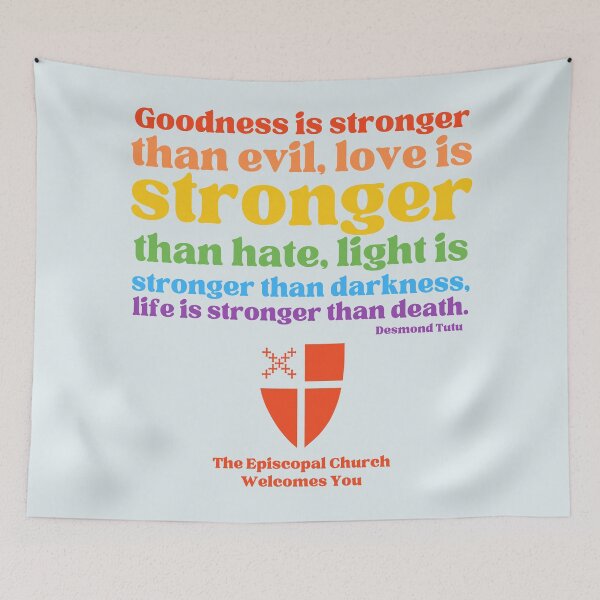 Item preview, Goodness is stronger than evil designed and sold by Canterbury Episcopal Campus Ministry at Texas Tech University .