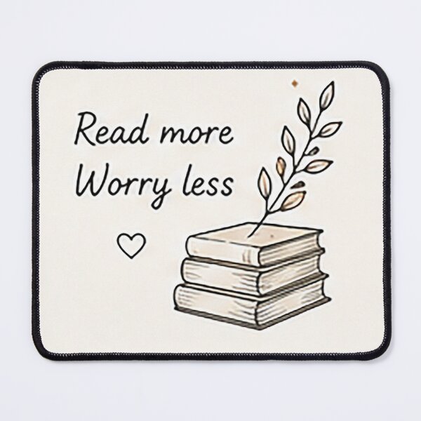 Item preview, Read More Worry Less | Inspirational Book Lover Quote designed and sold by Sara-Ai.