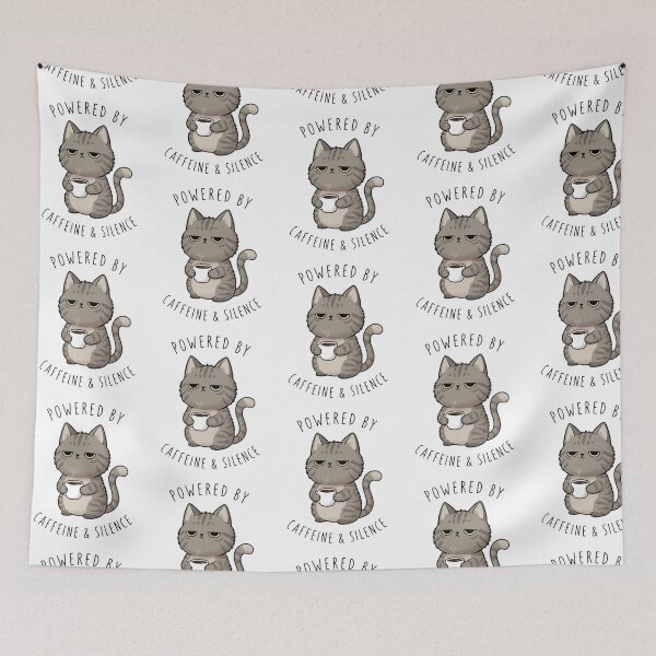 Item preview, Coffee Lover Cat Quote Design designed and sold by FloraMyst.