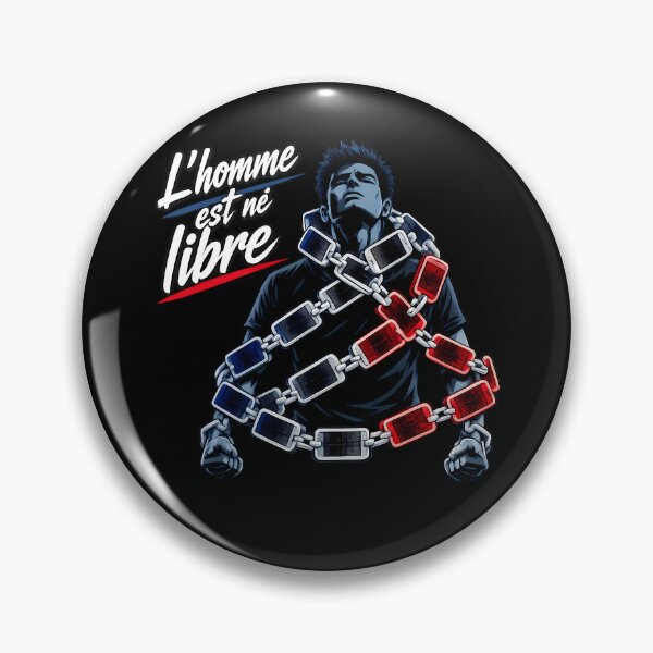 Item preview, L'homme est ne libre Cyberpunk Rousseau Digital Detox designed and sold by MeaningIsUse.