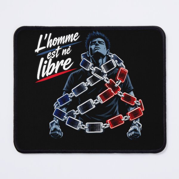 Item preview, L'homme est ne libre Cyberpunk Rousseau Digital Detox designed and sold by MeaningIsUse.