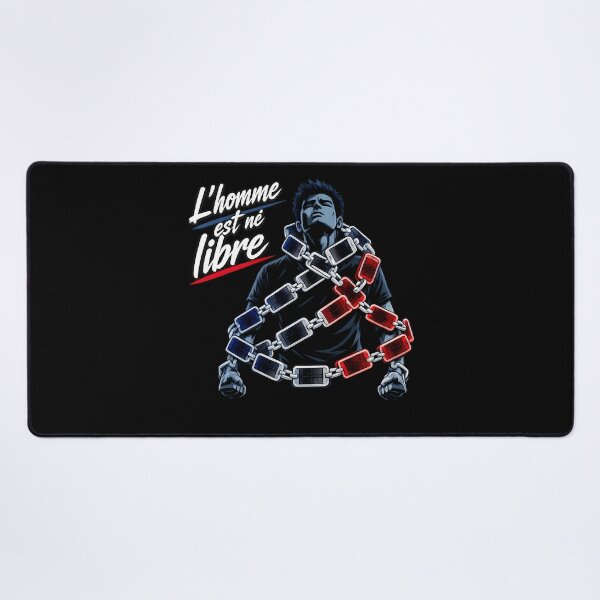 Item preview, L'homme est ne libre Cyberpunk Rousseau Digital Detox designed and sold by MeaningIsUse.