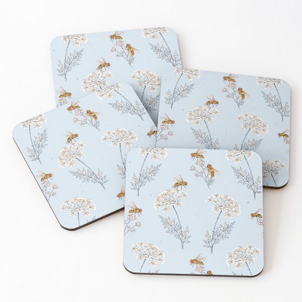 Item preview, Bees and Wildflowers Botanical Print designed and sold by NuvoraNest.